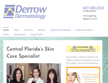Tablet Screenshot of derrowdermatology.com